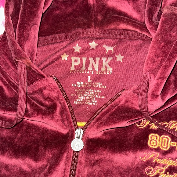 Victoria’s Secret PINK Velour Burgundy Tracksuit - Picture 8 of 10